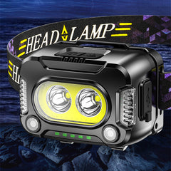 Strong Light Sensing Headlamp Night Running Fishing Floodlight Headwear