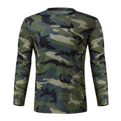 Casual Stand Collar Cotton Autumn Youth Tactical T Shirt