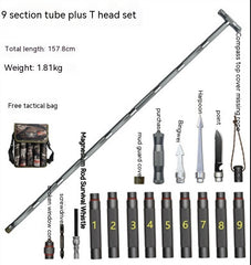Multifunction Trekking Poles Outdoor Cane With T Head