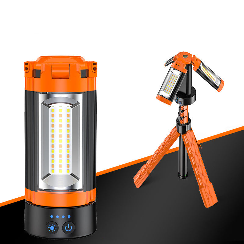 Multifunctional Folding Charging Camping Lantern With Bracket Flashlight